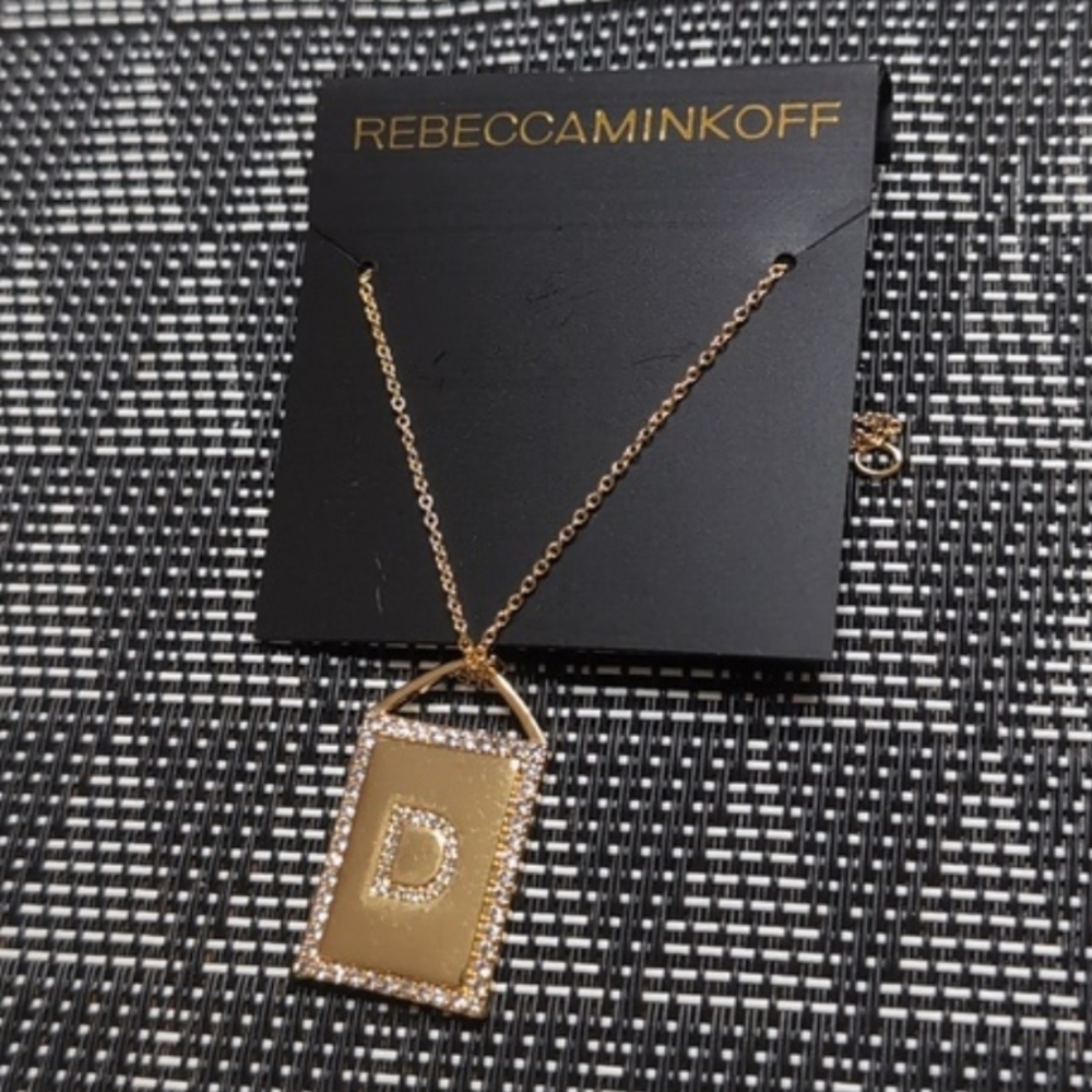 Rebecca Minkoff Gold Initial D Pendant Necklace NEW!